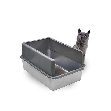 iprimio enclosed sides stainless steel cat xl litter box|stainless steel kitty litter box.